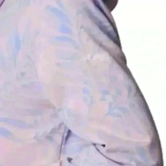 Columbia PFG Slack Water French Terry Hoodie Lavender blue Floral Plus Size 1X - Picture 4 of 4